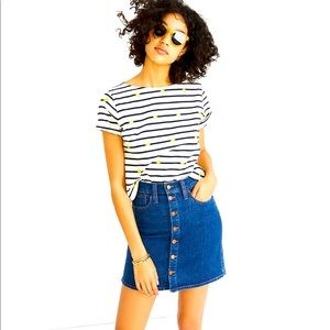 Madewell Stretch Denim Straight Mini Skirt in Arroyo Wash